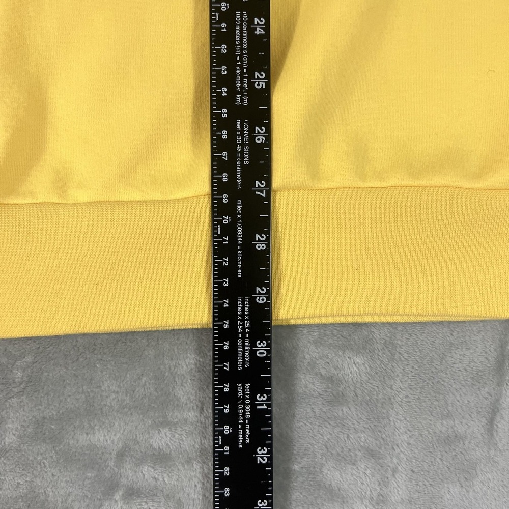 Polo Ralph Lauren Sweatshirt Mens XL Yellow Snap Mock Neck Pullover Pony Logo - Picture 7 of 8